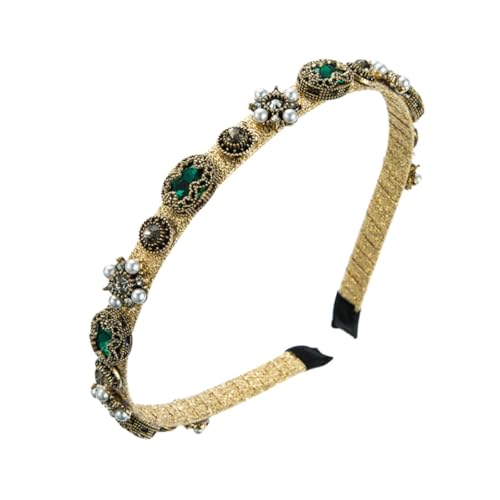 FIXOSHEE Barock Perlen Haarreif Damen mit Strass Besetzt Grüner Blüten Haarschmuck für Hochzeit und Festliche Anlässe Langlebiges Leichtes Design Eleganter Kopfschmuck für Frauen FIXOSHEE Barock Perlen Haarreif Damen mit Strass Besetzt Grüner Blüten Haarschmuck für Hochzeit und Festliche Anlässe Langlebiges Leichtes Design Eleganter Kopfschmuck für Frauen von FIXOSHEE