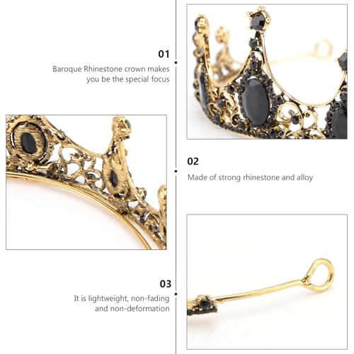 FIXOSHEE Barock Schwarze Strasskrone Diadem Hochzeit Tiara Damen Kopfschmuck Leichtgewicht Festzug Braut Party Accessoire Rhinestone Crystal Dekor FIXOSHEE Barock Schwarze Strasskrone Diadem Hochzeit Tiara Damen Kopfschmuck Leichtgewicht Festzug Braut Party Accessoire Rhinestone Crystal Dekor von FIXOSHEE