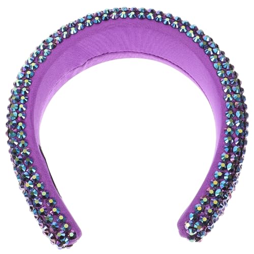 FIXOSHEE Barock Stirnband Damen Breit mit Funkelnden Strasssteinen Gepolstert und Glänzend Eleganter Haarschmuck für Hochzeit Party Geburtstagsfeier und Festliche Anlässe von FIXOSHEE