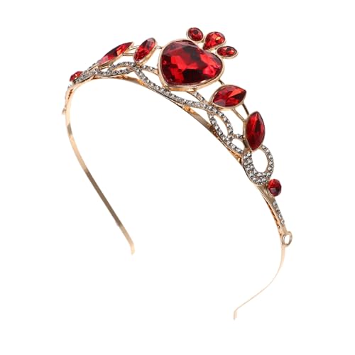FIXOSHEE Braut Haarkrone mit Funkelnden Strasssteinen Herzförmige Prinzessin Tiara Haarreif Leichter und Bequemer Kopfschmuck für Hochzeit Party und Festliche Anlässe von FIXOSHEE