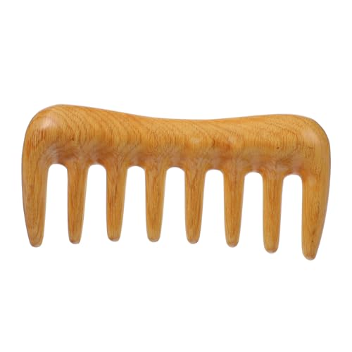 FIXOSHEE Breitzahnkamm Holz Massagekamm Langlebig Glatt Runde Zähne Entspannend für Lockiges Haar und Haarstyling Geeignet für Frauen und Vielseitige Anwendung von FIXOSHEE