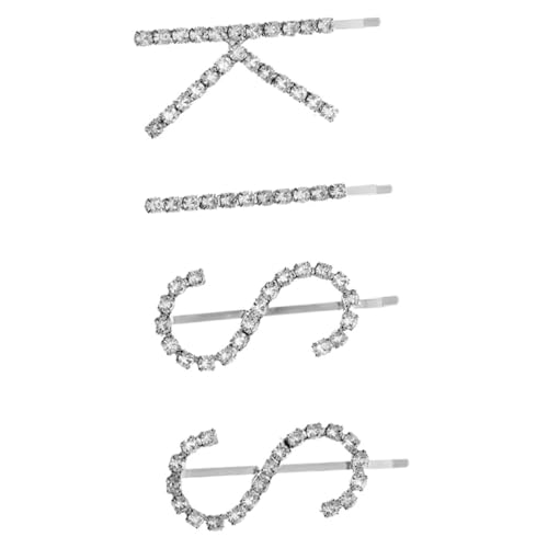 FIXOSHEE Buchstaben Haarklammern aus Legierung und Strasssteinen Hautfreundliche Langlebige Haarspangen für Alltag Schule und Festtage Haarschmuck Accessoires für Mädchen von FIXOSHEE