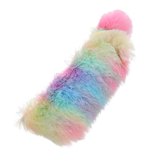 FIXOSHEE Bunte Plüsch Federmäppchen mit Stabilem Reißverschluss Modische Stifttasche für Schüler Weicher Schreibwaren Organizer Praktisches Mäppchen mit Farbenfrohem Design von FIXOSHEE