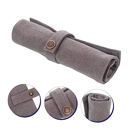 FIXOSHEE Canvas Rollmäppchen Federtasche aus Langlebigem Weichem Material Großvolumig mit Mehreren Fächern Platzsparend Aufrollbar Geeignet für Schüler und Künstler zur Praktischen von FIXOSHEE