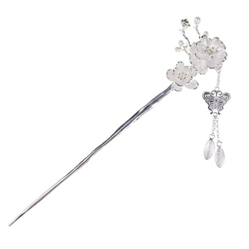 FIXOSHEE Chinesische Haarschmuck Haarstäbchen mit Pflaumenblüten und Quasten Robuste Haarnadel für Damen Vintage Haarforke für Hochzeiten Partys und Traditionelle Frisuren von FIXOSHEE