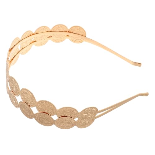 FIXOSHEE Damen Metall Haarreif Vintage Doppel Layer Münzdesign Hochzeit Festival Haarschmuck Modisch Leicht und Robust für Haarlängen von FIXOSHEE