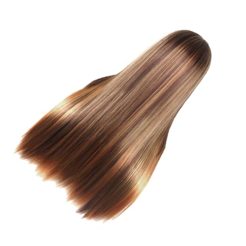 FIXOSHEE Damen Perücke Lang Gerade Farbverlauf Haarteil Modisch Cosplay Haaraccessoire Leicht Hautfreundlich Natürliches Aussehen Komfortabel Haarschonend von FIXOSHEE
