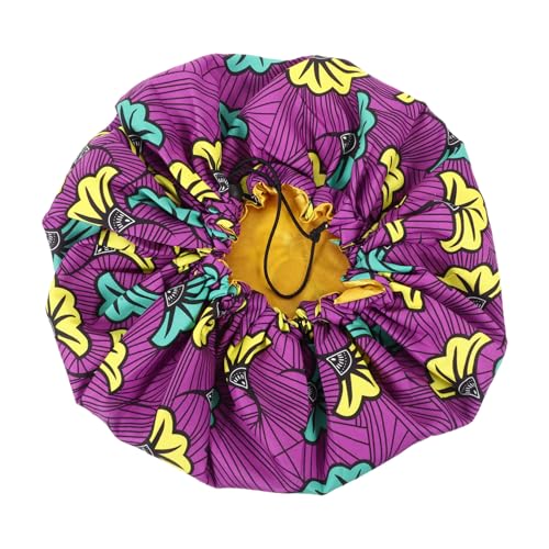 FIXOSHEE Doppellagige Satin Schlafmütze für Damen mit Elastischem Band Komfortable Bonnet Haarkappe Schützt Frisur und Kissenbezug Weiches Material für Stabilen Beim Schlafen von FIXOSHEE