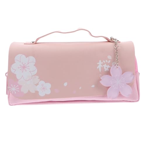 FIXOSHEE Doppelter Reißverschluss Federmäppchen Große Kapazität Tragbares Stiftemäppchen für Schule Teenager Mädchen Rosa Schultasche Organizer Schreibwarenetui von FIXOSHEE