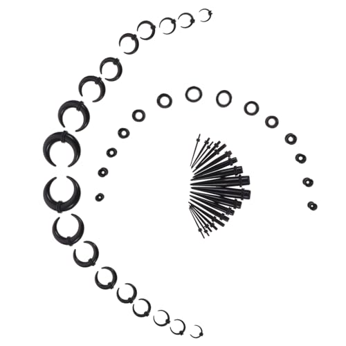FIXOSHEE Ear Gauges Ox Horn Piercing Plugs Punk Ear Tunnels Komfortabel für Männer und Frauen Modisches Design Leicht zu Verwenden Geeignet für Empfindliche Ohren und Anfänger von FIXOSHEE