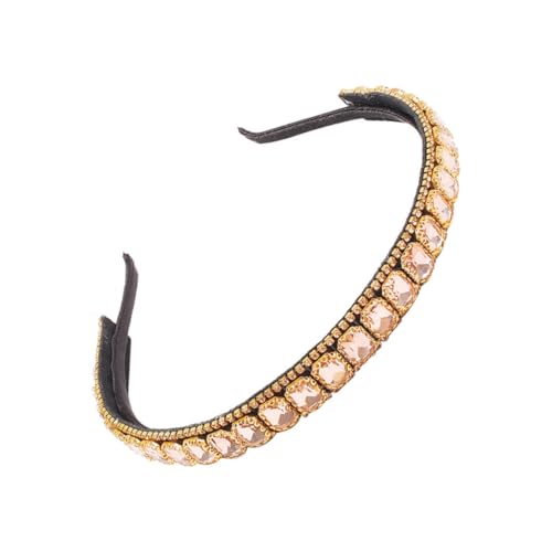 FIXOSHEE Eleganter Strass Haarreif aus Legiertem Modischer Haarschmuck für Frauen und Mädchen Vielseitig Kombinierbar Feine Verarbeitung für Alltag Partys und Hochzeiten Champagnerfarben von FIXOSHEE