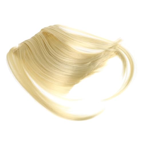 FIXOSHEE False Air Hair Bangs mit Clip Wiederverwendbar Atmungsaktiv Bequem für Cosplay Partys Hochzeiten Eleganter Unsichtbarer Fake Bangs Haarteil für Damen Sicherer Haarschaden von FIXOSHEE