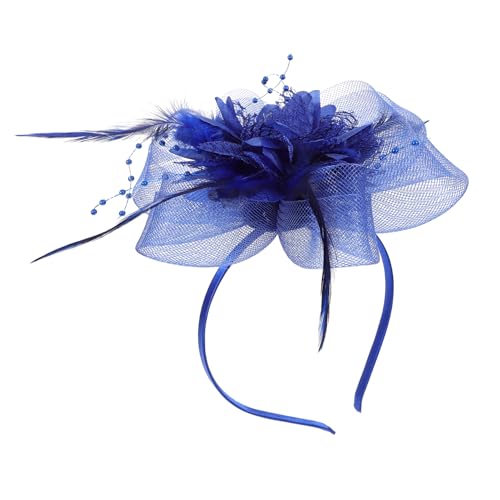 FIXOSHEE Fascinator Haarschmuck Damen Vintage Mesh Stirnband Haarklammer Hochzeit Party Braut Kopfschmuck Eleganter Kleiner Hut mit Netzschleier Atmungsaktiv und Vielseitig für Festliche von FIXOSHEE
