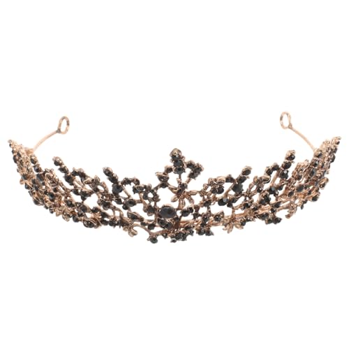 FIXOSHEE Goldene Barock Tiara aus Legierung mit Funkelnden Strasssteinen Stilvolles Party diadem für Damen und Mädchen Stilvolle Brautkrone für Hochzeit Geburtstag und Festliche Anlässe von FIXOSHEE