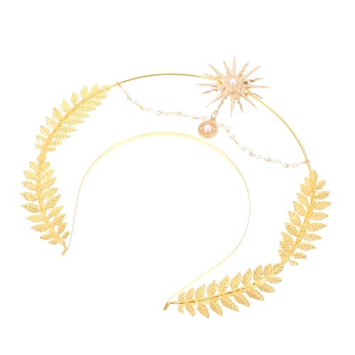 FIXOSHEE Goldener Haarkranz Stirnband Engel Haarreif Damen Hochzeit Schmuck Kreatives Party Haaraccessoire aus Langlebiger Vielseitig Einsetzbar von FIXOSHEE