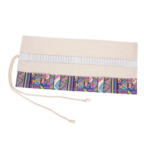 FIXOSHEE Große Kapazität Federmäppchen Roll Up Stifterolle aus Canvas mit Fächern Leichter Tragbarer Stifte Organizer im Chinesischen Stil für Buntstifte Pinsel und Schreibwaren von FIXOSHEE