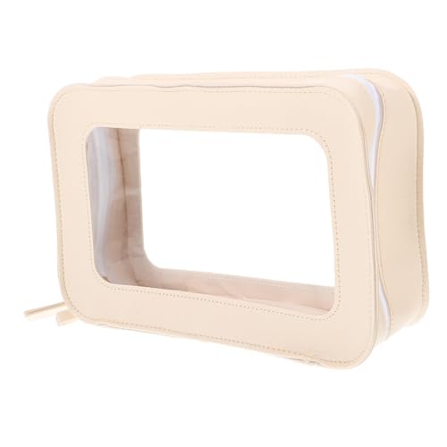 FIXOSHEE Große Kapazität Kosmetiktasche PVC Wasserdichtes Make up Aufbewahrungsbeutel Tragbarer Organizer für Damen Reisen Outdoor Toilettenartikel Tasche Weiß von FIXOSHEE