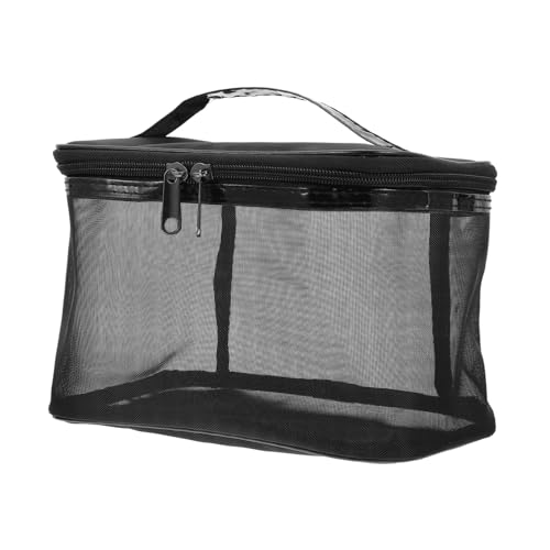 FIXOSHEE Große Mesh Kosmetiktasche mit Reißverschluss Geräumiger Kulturbeutel für Damen Strapazierfähiger Toiletry Organizer für Reisen Camping Shopping Praktischer Make up von FIXOSHEE