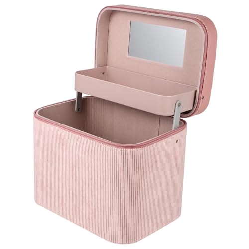 FIXOSHEE Großer Kosmetikkoffer Damen mit Doppeltem Fach Robuster Kulturbeutel für Reise und Alltag Tragbarer Make up Organizer in Viel Stauraum für Lippenstift und Toilettenartikel von FIXOSHEE