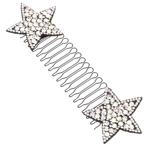 FIXOSHEE Haarkamm Haarspange mit Sternmotiv Unsichtbarer Haarkamm für Damen und Mädchen Elastischer Haarstyling Helfer Glatte Oberfläche Bequemer für Alltag und Besondere Anlässe von FIXOSHEE