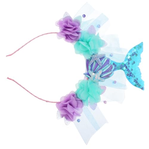 FIXOSHEE Haarreif mit Deko Rutschfester Kopfschmuck für Mädchen Party Stirnband für Kostüm Beach Wedding und Festtags accessoire von FIXOSHEE