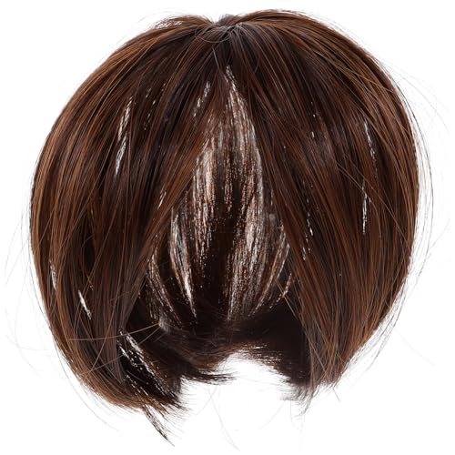 FIXOSHEE Haarteil für Frauen mit Dünnerem Haar Synthetische Haarverlängerung Unsichtbares Volumen Leichter Clip Natürlicher Look Hellbraun Nahtlose Abdeckung Weißer Haare von FIXOSHEE