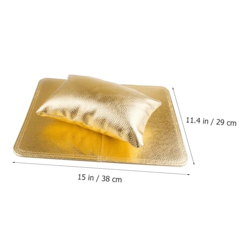 FIXOSHEE Handauflage Pu-Kissen Leicht Rutschfest für Maniküre Handstütze Nageltisch Staubschützend Elegant Goldfarben FIXOSHEE Handauflage Pu-Kissen Leicht Rutschfest für Maniküre Handstütze Nageltisch Staubschützend Elegant Goldfarben von FIXOSHEE
