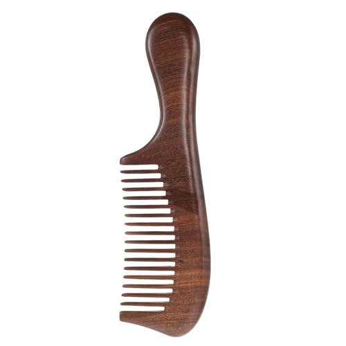 FIXOSHEE Holzkamm Mit Griff Aus Natürlichem Sandelholz Für Damen Mehrzweck-haarkamm Als Stylingwerkzeug Holzkämme Für Haarpflegeprodukte Zu Hause Und Reisen Kamm Mit Feinen Zähnen Für von FIXOSHEE