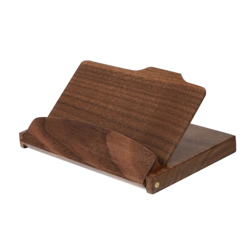 FIXOSHEE Hu Lzerner Visitenkartenhalter aus Vollwalnuss und Leicht Design mit Glatter Oberfläche Sicherer Kreditkartenorganizer für und Bu Rozubehör von FIXOSHEE