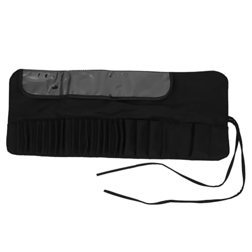 FIXOSHEE Kosmetiktasche für Make Up Pinsel Großer Organizer Reise Schminktasche Schwarz Kompakt Leicht Tragbar für Alltag und Businesstrip von FIXOSHEE