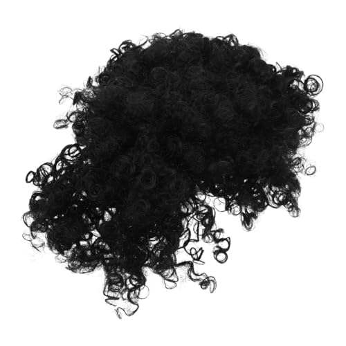 FIXOSHEE Kurz Afro Perücke Damen Natürlich Aussehende Synthetische Locken Verstellbar und Bequem für Cosplay Party und Kostüm Schwarze Afro Haarteil von FIXOSHEE