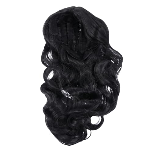 FIXOSHEE Langhaar Perücke Damen Hochtemperaturfaser Wasserwelle Lang Lockig Verstellbar Realistische Party Cosplay Karneval Alltag von FIXOSHEE