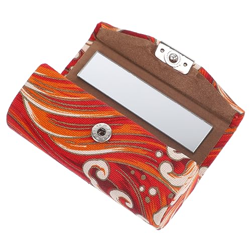 FIXOSHEE Lipstick Organizer Lippenstiftetui mit Spiegel Chinesisches Design Lippenstifthalter aus Strapazierfähigem Material Kompakt und Tragbar für Kosmetikaufbewahrung und Reise von FIXOSHEE