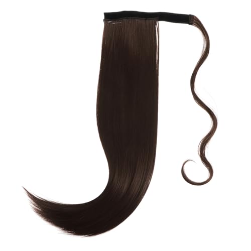 FIXOSHEE Lockige Synthetische Ponytail Extension aus Hitzebeständigem Fasermaterial Langes Haarteil für Damen Weiche Textur Nahtloser Look für Partys und Besondere Anlässe von FIXOSHEE