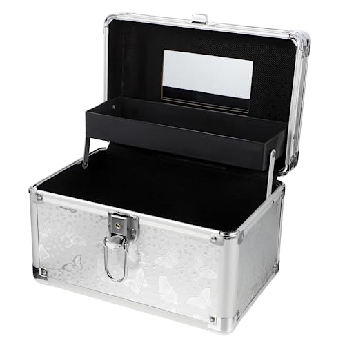 FIXOSHEE Make up Koffer Doppellagig Tragbar mit Griff Multifunktionale Kosmetiktasche für Teens Pediküre und Beauty Organizer Großer Aufbewahrungskoffer für Reisen und Alltag von FIXOSHEE