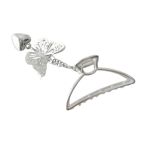 FIXOSHEE Metall Haarspange Damen Silber Hohl Geometrisch Haarclip mit Kette Stilvoller Haarschmuck für Alltag und Party Robust und Elegant von FIXOSHEE