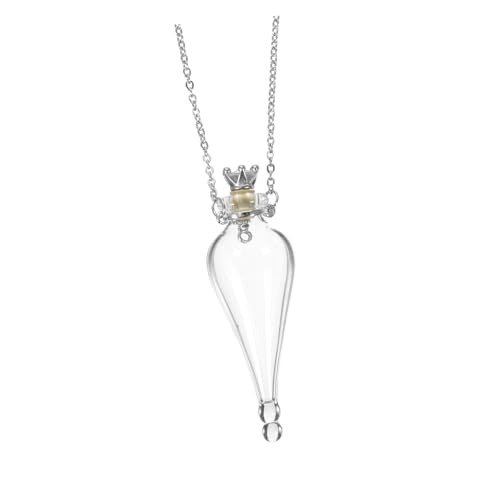 FIXOSHEE Mini Glasflasche Anhänger Kette Klare Glasflasche Zum Befüllen DIY Schmuck Zubehör Für Dekoration Und Fotografie Bruchsicher Leicht Zu Reinigen Vielseitig Einsetzbar von FIXOSHEE
