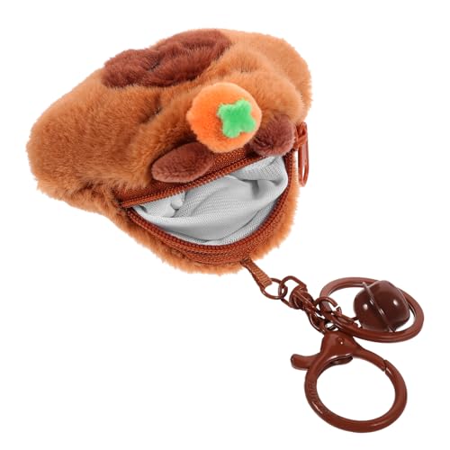 FIXOSHEE Mini Plüsch Tier Münzbeutel mit Schlüsselanhänger Weicher Geldbeutel für Mädchen Kompakte Aufbewahrungstasche für Kleingeld und Kleine Gegenstände Tragbar und Robust Niedliches von FIXOSHEE