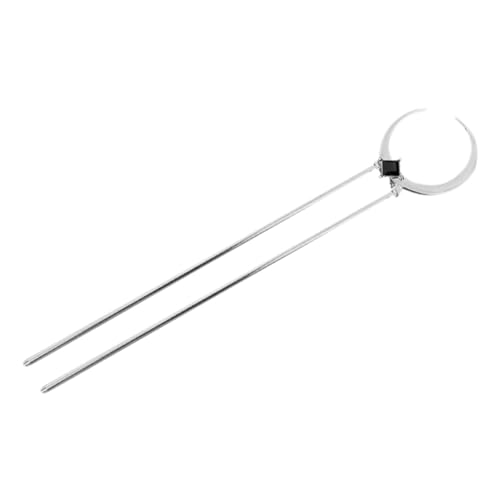FIXOSHEE Mond Haarforke mit Strassbesatz Großer Haarknoten Halter für Damen Modisches Metall Haarschmuck Accessoire Geeignet für Party Festival und Alltag von FIXOSHEE