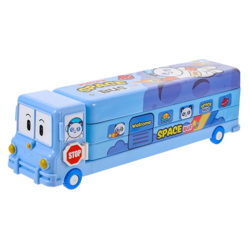 FIXOSHEE Multifunktionale Schreibwarenbox Bleistifthalter Für Den Schreibtisch Federmäppchen Fall Pinselreiniger Und Halter Besteckkasten Etui Schreibwaren Für Eisen Blue von FIXOSHEE