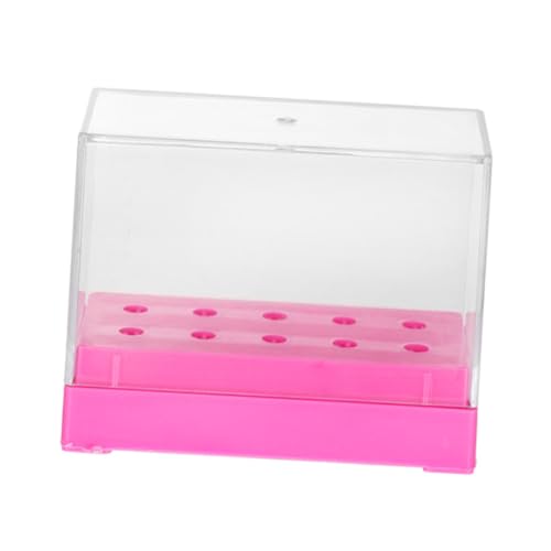 FIXOSHEE Nagelbohrer Bits Aufbewahrungsbox aus Robustem Kunststoff Transparenter Organizer für und Heimgebrauch Praktischer Nagelfräser Halter für Maniküre Zubehör Leicht und Langlebig von FIXOSHEE