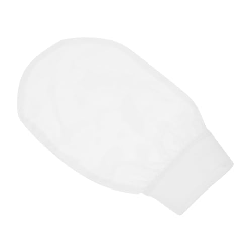 FIXOSHEE Peeling Badewaschhandschuh Weich Sanft Exfolierend für Damen und Herren Schonende Körperreinigung Tiefenwirksames Peeling Hautschonend Weiß für Dusche und Bad von FIXOSHEE