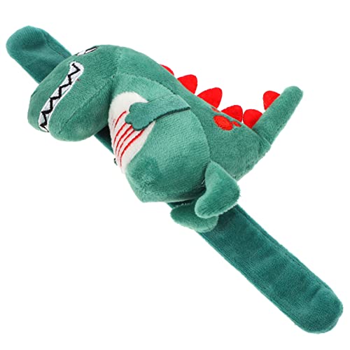 FIXOSHEE Plüsch Dinosaurier Klatscharmband Slap Band Kuscheliges Snap Armband Mitgebsel Gastgeschenk Kindergeburtstag Jungen Mädchen Party Accessoire von FIXOSHEE