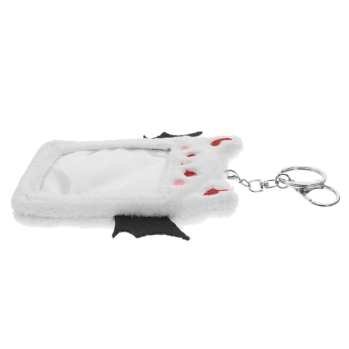 FIXOSHEE Plüsch Kartenhalter mit Sichtbarem Fach Weicher Plüsch Ausweishülle mit Teufelsflügel Design Robuster Ausweishalter für Schüler und Erwachsene Dekorativer Schutz für Kredit Bus und von FIXOSHEE