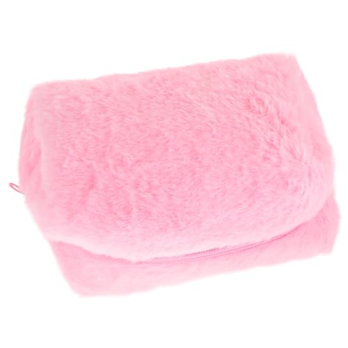 FIXOSHEE Plüsch Kosmetiktasche Handtasche Reise Make Up Organizer mit Reißverschluss Multifunktional Kompakt Weich und Strapazierfähig für Outdoor und Camping Damen Kosmetiktäschchen von FIXOSHEE