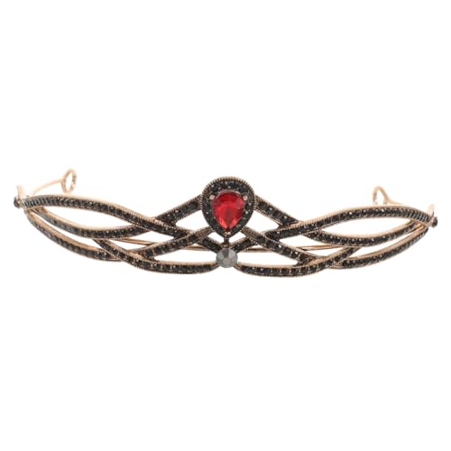 FIXOSHEE Retro Barock Krone Haarreif mit Strass Mittelalterliches Diadem für Damen Stilvolles Hochzeit Haar Accessoire Vintage Brautschmuck für Partys Geburtstage und Halloween von FIXOSHEE