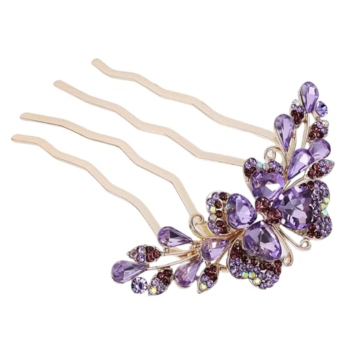 FIXOSHEE Rhinestone Haarkamm Damen Haarspange Seitenkamm Brautschmuck Zahn Steckkamm für Hochzeit Abendveranstaltungen Eleganter Haarschmuck für Frauen mit Robustem Design Vielseitig von FIXOSHEE