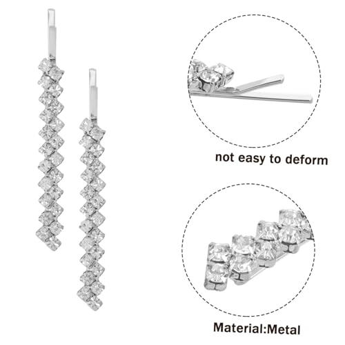 FIXOSHEE Rhinestone Haarnadeln Metall Haarklammern Funkelnde Haarspangen Damen Haarschmuck für Hochzeit Party Alltag Langlebige Legierung Design Vielseitig Einsetzbar von FIXOSHEE