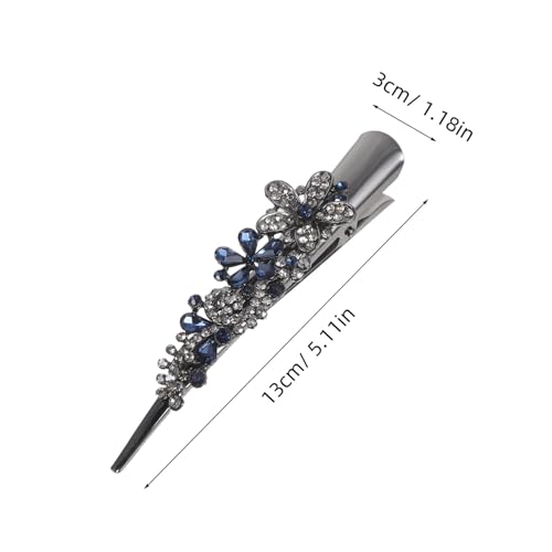 FIXOSHEE Rhinestone Strass Haarklammer Metall Duckbill Clip Funkelnder Kristallsteine Haarspange Haarschmuck Damen Mädchen Eleganter Haarschmuck für Styling und Festen sicheren Sitz von FIXOSHEE