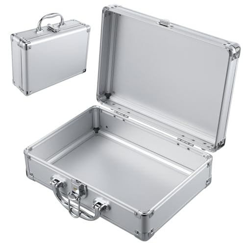 FIXOSHEE Robuste Aktentasche Aluminiumlegierung Abschließbarer Hartbehälter für Make Up Vielseitiger Tragekoffer für Sicheren Transport und Aufbewahrung Leicht und Stabil FIXOSHEE Robuste Aktentasche Aluminiumlegierung Abschließbarer Hartbehälter für Make Up Vielseitiger Tragekoffer für Sicheren Transport und Aufbewahrung Leicht und Stabil von FIXOSHEE